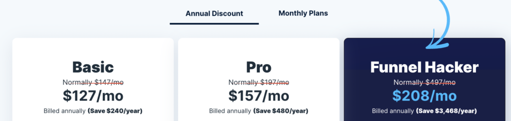 Clickfunnels annual pricing