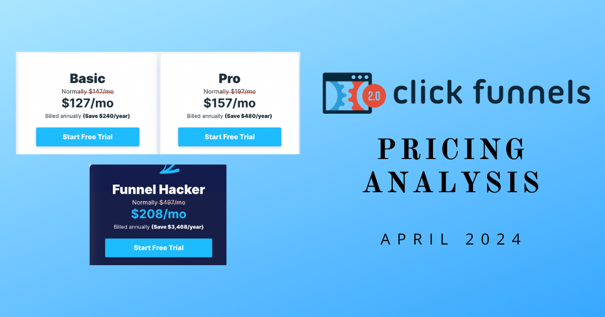 You are currently viewing Clickfunnels Pricing Analysis [ April 2024 ]